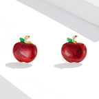 925 Sterling Silver Enamel Plated Gold Earrings