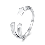 925 Sterling Silver Ring with Oxidized Finish - Width 0.15-0.8cm for Women