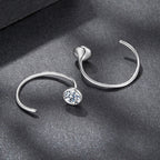 925 Sterling Silver Moissanite 0.3 Carat Earrings for Women