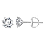 S925 Silver 0.5 Carat Moissanite Earrings 6.0mm for Women