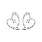 925 Sterling Silver Earrings for Women - 19x14mm, Platinum Plated