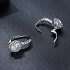 925 Sterling Silver Moissanite 6.5 Carat Earrings for Women