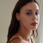 925 Sterling Silver Earrings with Pavé Setting and CZ