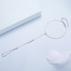 925 Sterling Silver White Gold Plated Adjustable Bracelet for Women