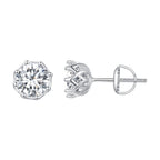 925 Sterling Silver Moissanite 0.5 Carat Earrings for Women