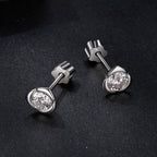 925 Sterling Silver 0.3 Carat Moissanite Earrings for Women