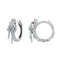 925 Sterling Silver Pave Setting CZ Oxidized Earrings for Women