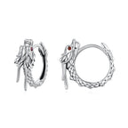 925 Sterling Silver Pave Setting CZ Oxidized Earrings for Women