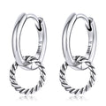 925 Sterling Silver & Oxidized Silver Earrings for Women