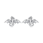 925 Sterling Silver Earrings with Oxidized Finish, 0.7*1.1cm