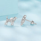 925 Sterling Silver Pavé Set CZ White Gold Plated Earrings for Women