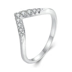 S925 Sterling Silver Moissanite 1.7mm Ring for Women - Size 6