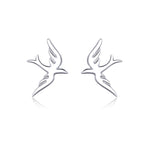 925 Sterling Silver Earrings 0.7*1.2cm for Women