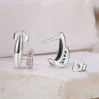 925 Sterling Silver Earrings with Pavé Setting CZ