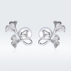 925 Sterling Silver Plated Platinum Wiredrawing Earrings