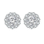925 Sterling Silver 0.5 Carat Moissanite Earrings for Women