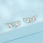 925 Sterling Silver Earrings 1.8*0.5cm for Women