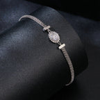 925 Sterling Silver 0.5 Carat Moissanite White Gold Plated Bracelet for Women