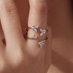 925 Sterling Silver Pavé Setting CZ White Gold Plated Ring 0.18cm for Women