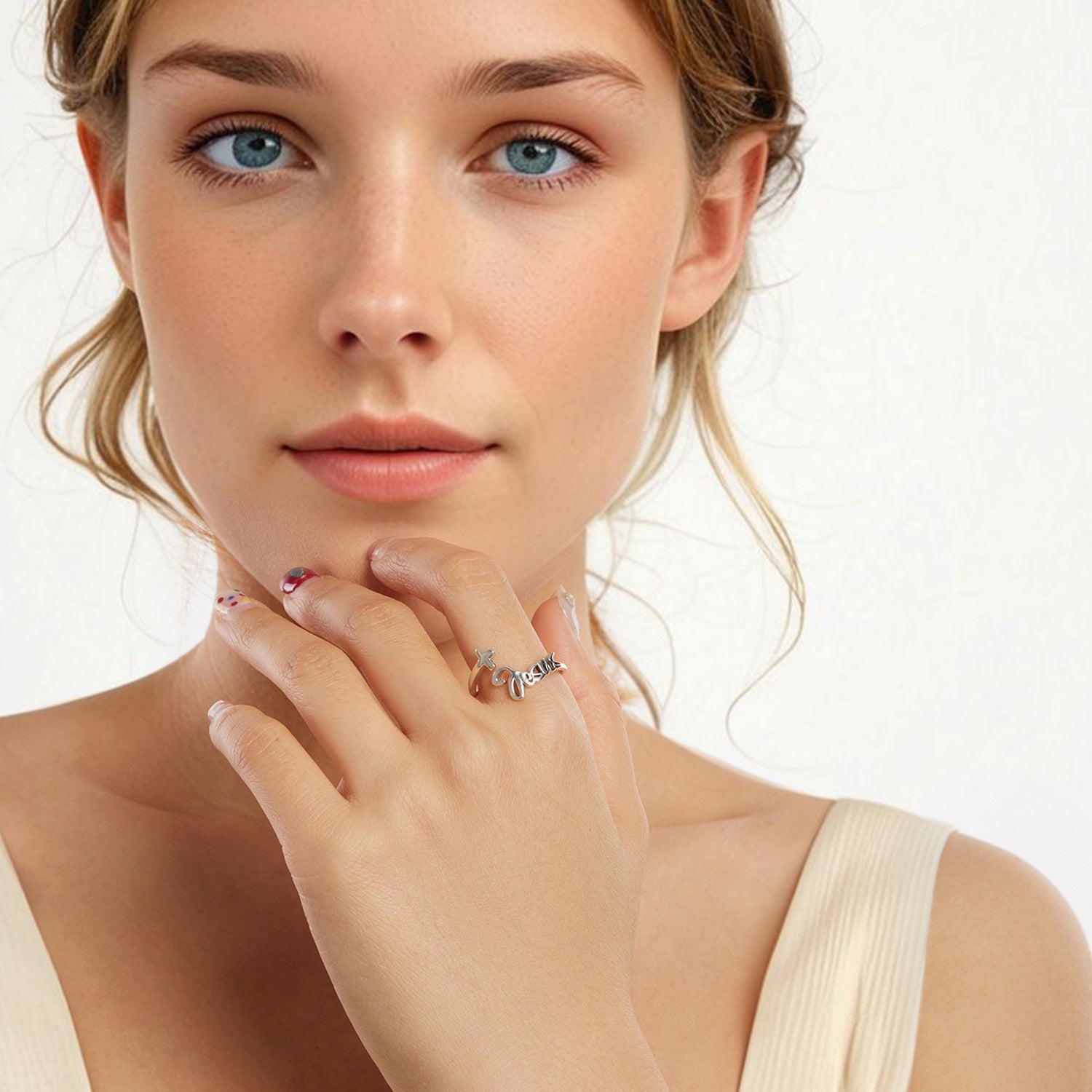 925 Sterling Silver Oxidized Silver Ring for Women