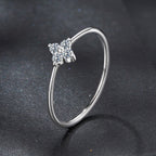 925 Sterling Silver Moissanite Size 6 Ring for Women