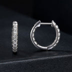 925 Sterling Silver 0.023 Carat Moissanite Earrings for Women