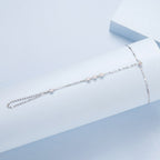925 Sterling Silver White Gold Plated Adjustable Bracelet for Women