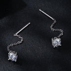 925 Sterling Silver 4.0 Carat Moissanite Earrings for Women