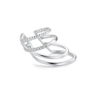 925 Sterling Silver Earrings with CZ and White Gold Plating