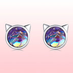 S925 Sterling Silver Resin Oxidized Silver Earrings