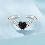 925 Sterling Silver Oxidized Pendant CZ Ring