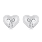 925 Sterling Silver Earrings with Quality Shell Pearl, Size 1*1.2cm for Women