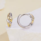 925 Sterling Silver Earrings with Plated White Gold and Gold for Women