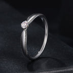925 Sterling Silver Moissanite Ring Size 6 for Women