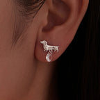 925 Sterling Silver White Gold Plated Pavé Setting CZ Earrings for Women