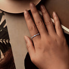 925 Sterling Silver Synthetic Opal White Gold Plated Ring Size 6 for Women