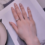 925 Sterling Silver Platinum Plated 5mm CZ Ring Size 6 for Women
