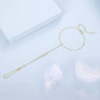 925 Sterling Silver White Gold Plated Adjustable Bracelet for Women