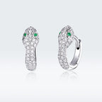 925 Sterling Silver Earrings with Plated Platinum and CZ for Women