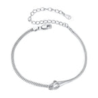 925 Sterling Silver & Plated White Gold Bracelet for Women