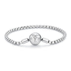 925 Sterling Silver Bracelet 19cm with CZ Stones for Women
