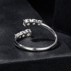 925 Sterling Silver Moissanite Ring for Women - Size E - Plated White Gold
