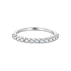 925 Sterling Silver Moissanite 0.03ct Ring Size 6A for Women