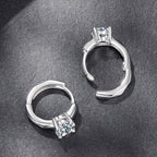 925 Sterling Silver Moissanite 0.50 Carat Earrings for Women