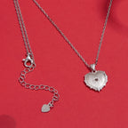 925 Sterling Silver White Gold Plated Necklace with CZ Pendant for Women
