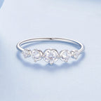 925 Sterling Silver Ring Size 6.0 with Pavé CZ in White Gold Finish for Women