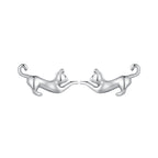 925 Sterling Silver Oxidized Earrings - 7*11mm for Women