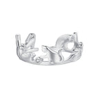 925 Sterling Silver Pavé Setting CZ Ring - Width 1.5-6.5mm for Women