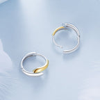 925 Sterling Silver White Gold Plated Earrings 13*6mm for Women