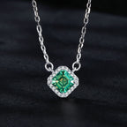 925 Sterling Silver 0.6 Carat Moissanite Pendant Necklace for Women